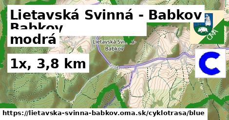 Lietavská Svinná - Babkov Cyklotrasy modrá 