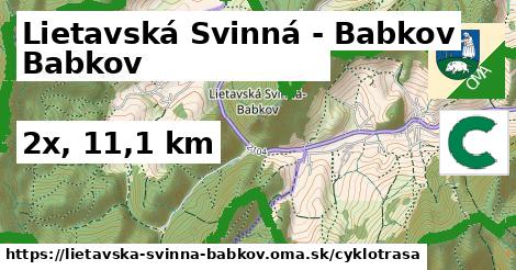 Lietavská Svinná - Babkov Cyklotrasy  