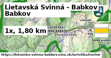 Lietavská Svinná - Babkov Turistické trasy iná iná
