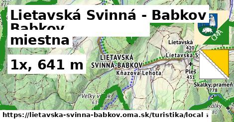 Lietavská Svinná - Babkov Turistické trasy miestna 