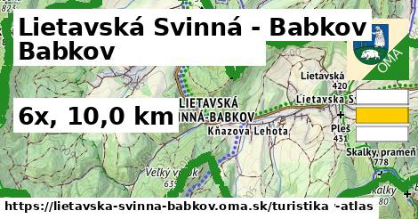 Lietavská Svinná - Babkov Turistické trasy  