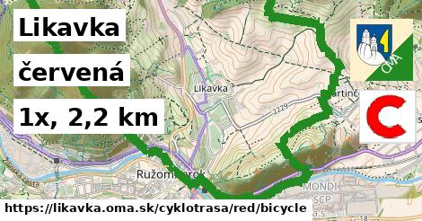 Likavka Cyklotrasy červená bicycle