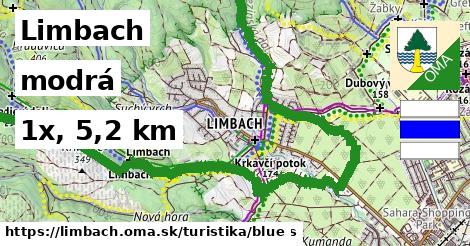 Limbach Turistické trasy modrá 