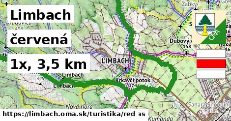 Limbach Turistické trasy červená 