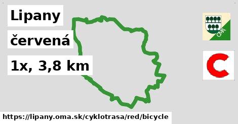 Lipany Cyklotrasy červená bicycle