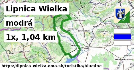Lipnica Wielka Turistické trasy modrá iná