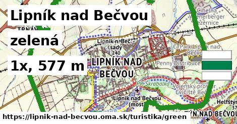 Lipník nad Bečvou Turistické trasy zelená 