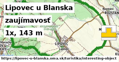 Lipovec u Blanska Turistické trasy zaujímavosť 