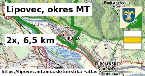 Lipovec, okres MT Turistické trasy  