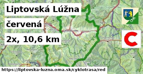 Liptovská Lúžna Cyklotrasy červená 