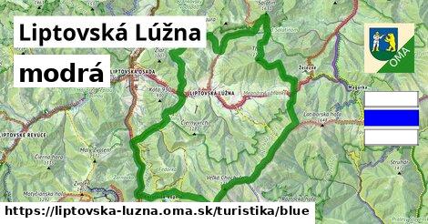 Liptovská Lúžna Turistické trasy modrá 