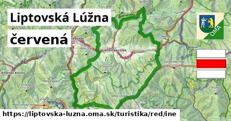 Liptovská Lúžna Turistické trasy červená iná