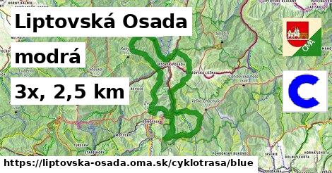 Liptovská Osada Cyklotrasy modrá 