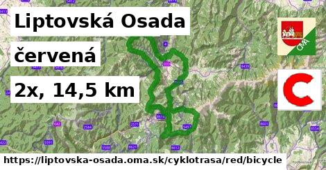 Liptovská Osada Cyklotrasy červená bicycle