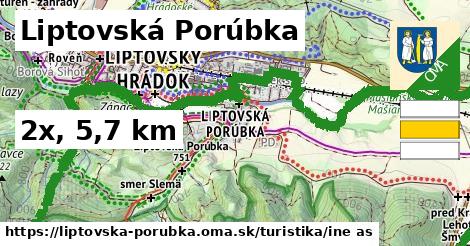 Liptovská Porúbka Turistické trasy iná 