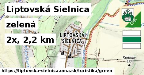 Liptovská Sielnica Turistické trasy zelená 