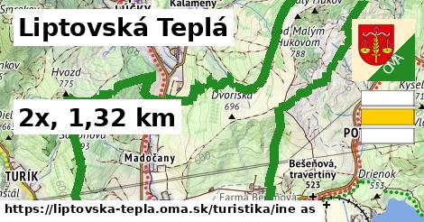 Liptovská Teplá Turistické trasy iná 