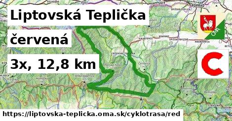 Liptovská Teplička Cyklotrasy červená 