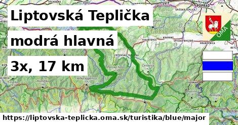 Liptovská Teplička Turistické trasy modrá hlavná