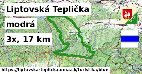 Liptovská Teplička Turistické trasy modrá 