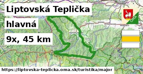 Liptovská Teplička Turistické trasy hlavná 