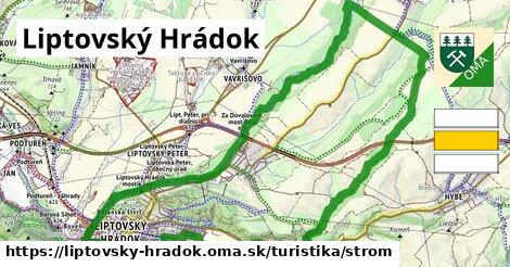 Liptovský Hrádok Turistické trasy strom 