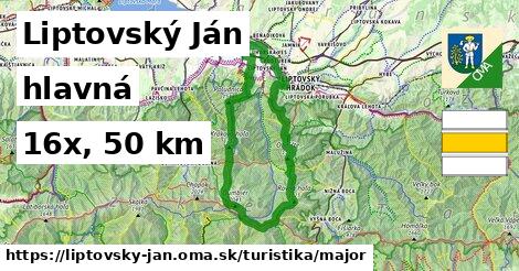 Liptovský Ján Turistické trasy hlavná 