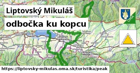 Liptovský Mikuláš Turistické trasy odbočka ku kopcu 