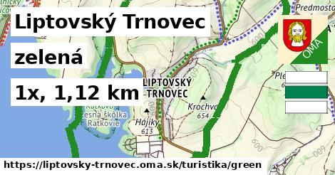 Liptovský Trnovec Turistické trasy zelená 