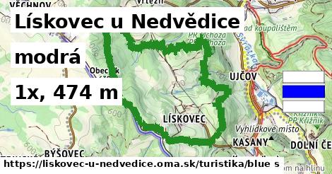 Lískovec u Nedvědice Turistické trasy modrá 