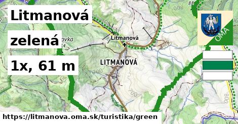 Litmanová Turistické trasy zelená 