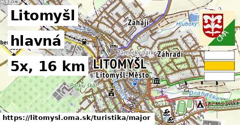Litomyšl Turistické trasy hlavná 