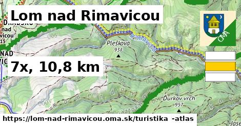 Lom nad Rimavicou Turistické trasy  