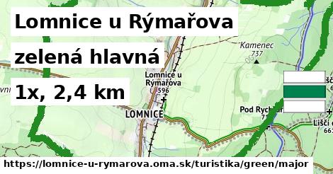 Lomnice u Rýmařova Turistické trasy zelená hlavná