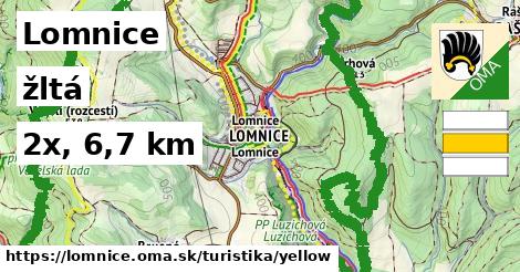Lomnice Turistické trasy žltá 