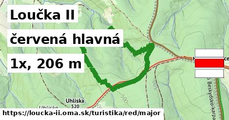 Loučka II Turistické trasy červená hlavná