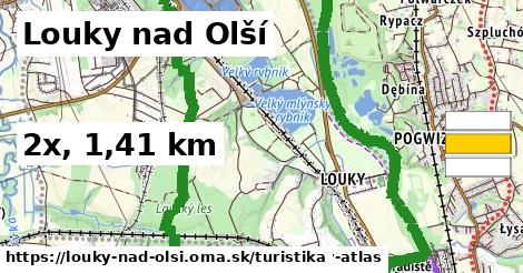 Louky nad Olší Turistické trasy  