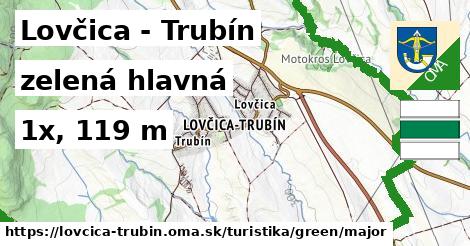 Lovčica - Trubín Turistické trasy zelená hlavná