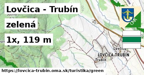 Lovčica - Trubín Turistické trasy zelená 