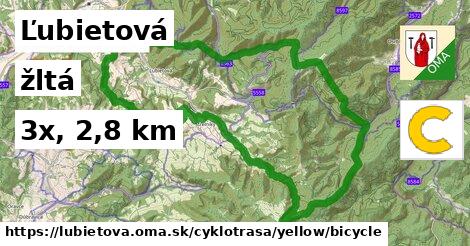 Ľubietová Cyklotrasy žltá bicycle