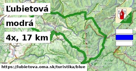 Ľubietová Turistické trasy modrá 