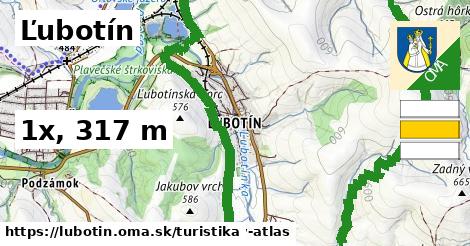 Ľubotín Turistické trasy  