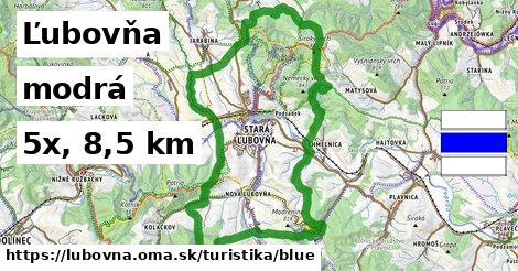 Ľubovňa Turistické trasy modrá 