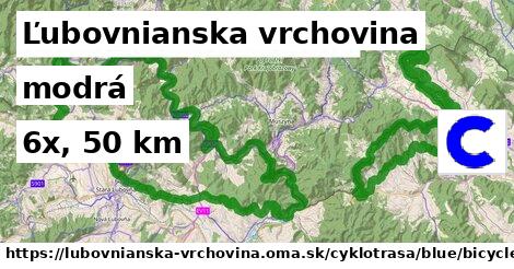 Ľubovnianska vrchovina Cyklotrasy modrá bicycle