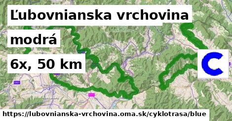 Ľubovnianska vrchovina Cyklotrasy modrá 