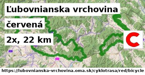 Ľubovnianska vrchovina Cyklotrasy červená bicycle