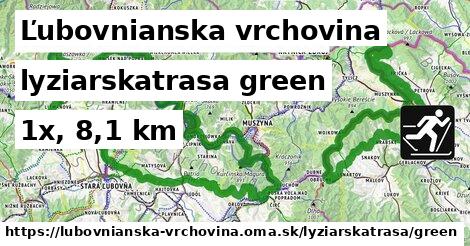 Ľubovnianska vrchovina Lyžiarske trasy zelená 