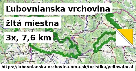 Ľubovnianska vrchovina Turistické trasy žltá miestna