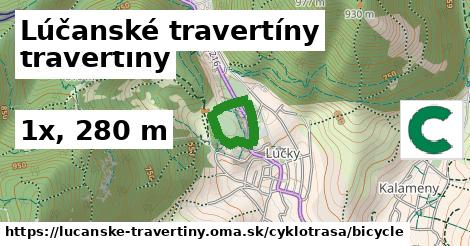 Lúčanské travertíny Cyklotrasy bicycle 