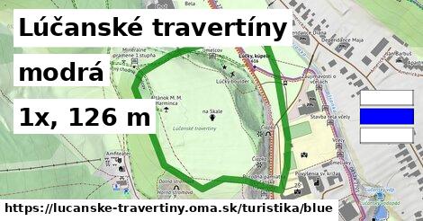 Lúčanské travertíny Turistické trasy modrá 